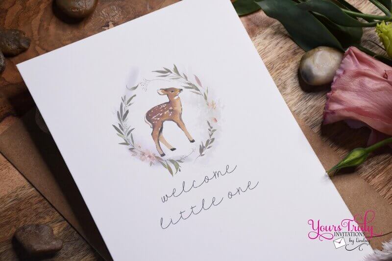 Custom Greeting Cards Baby Fawn